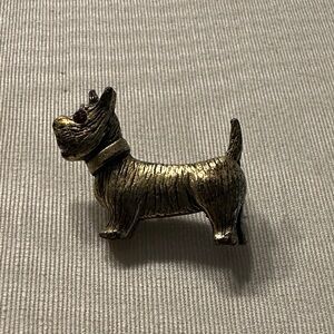 Gold-Tone Dog Brooch